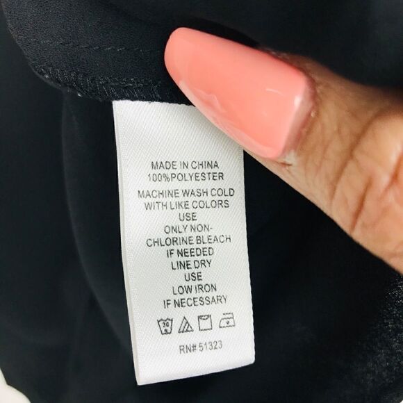 1. State Black Sheer Sleeve Button Up Blouse Sml - Picture 5 of 5